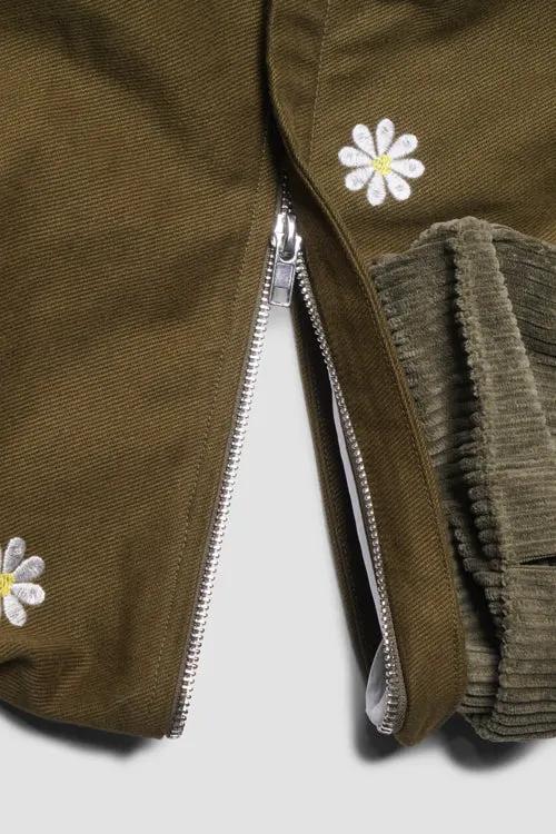 Embroidered Flowers Detachable Cargo Pants Shorts by Hideout