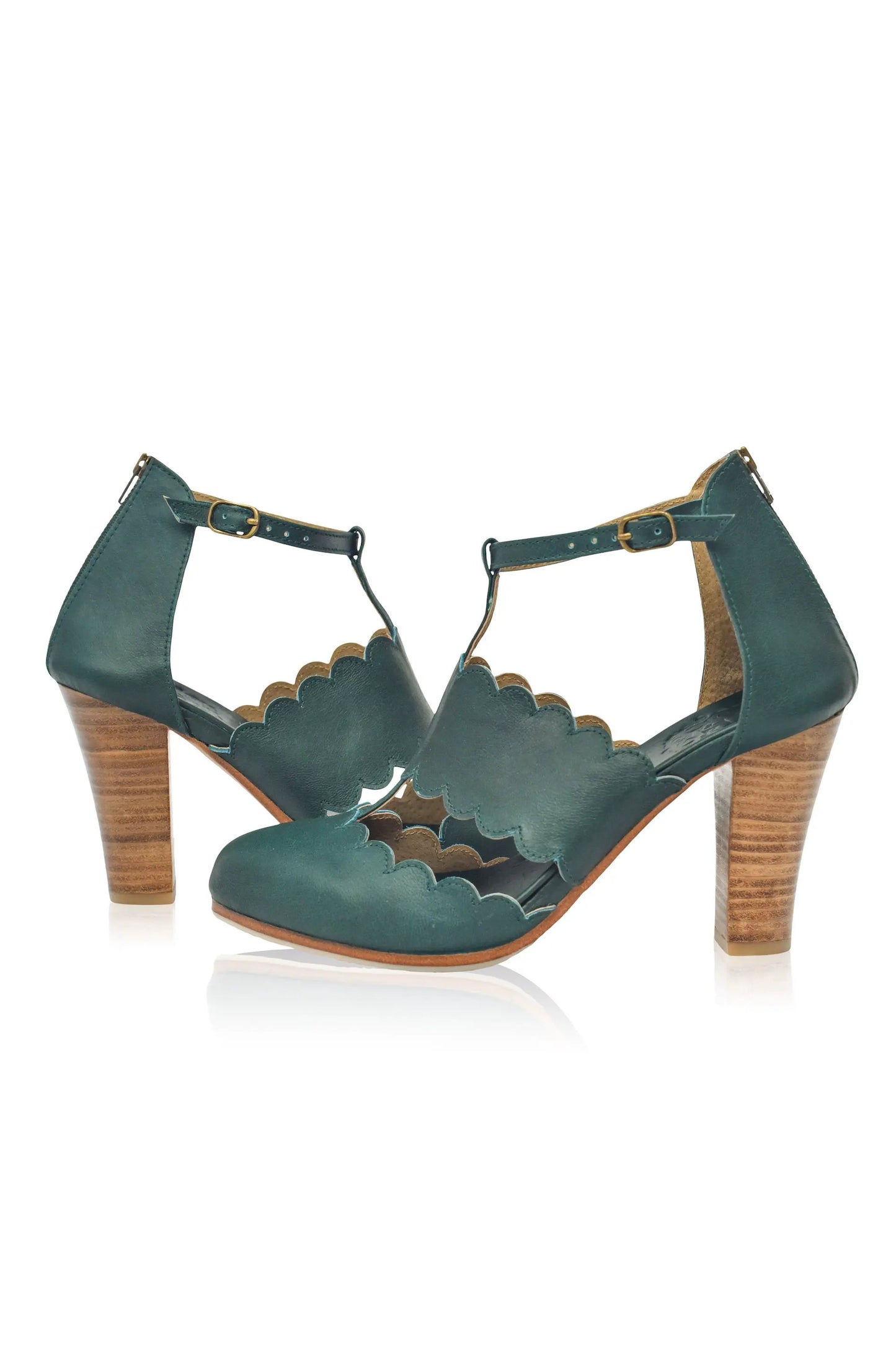 Incognito T-Strap Leather Heels by ELF