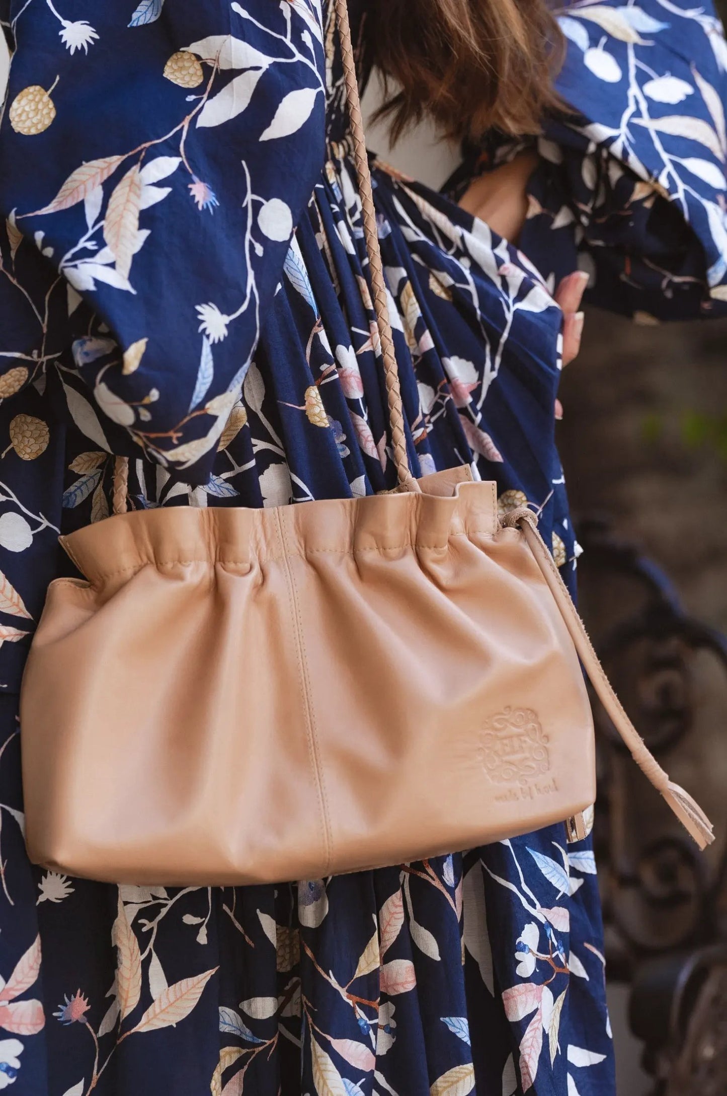 Etoile Crossbody Leather Clutch Bag by ELF