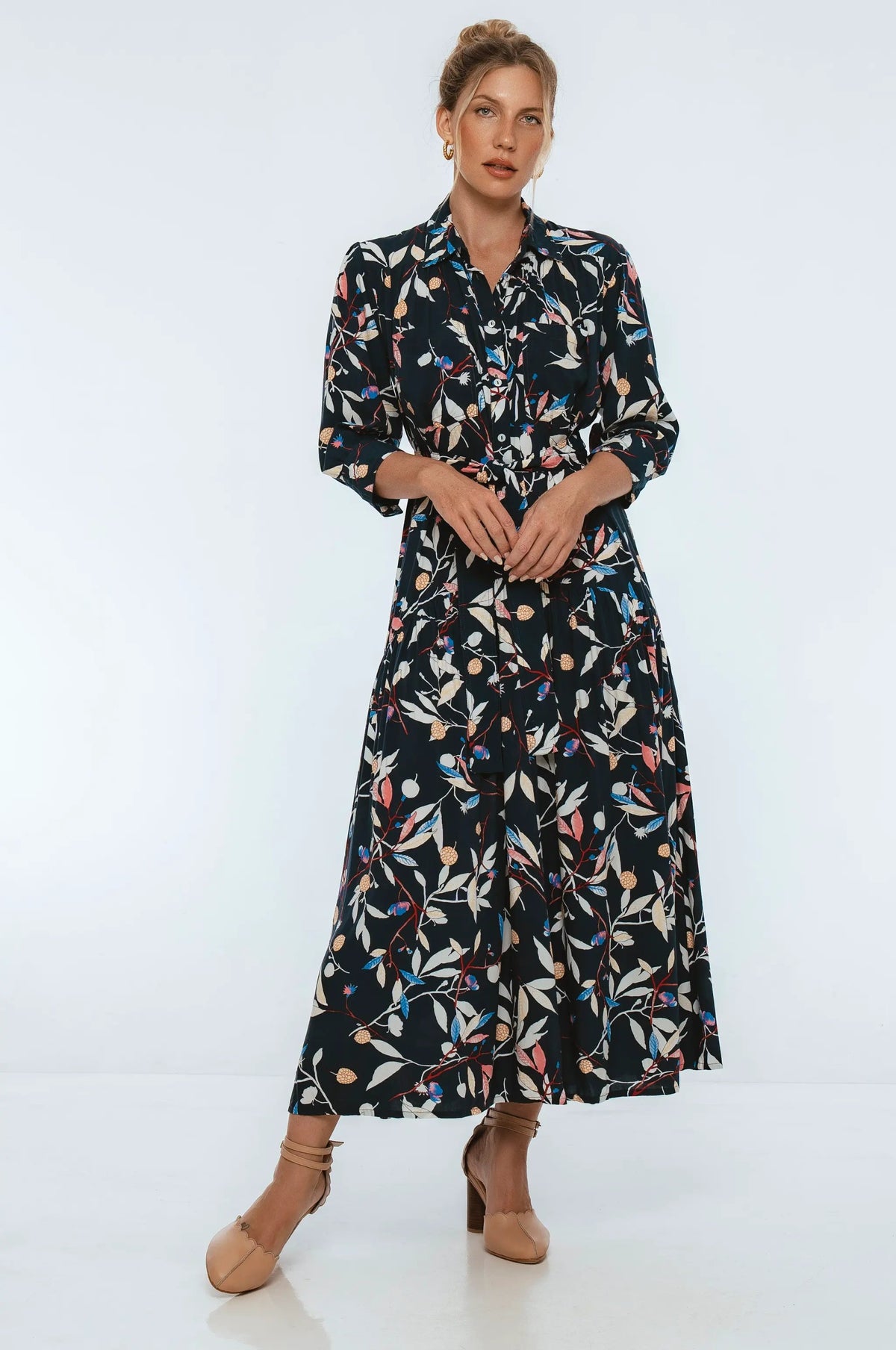 Colette Long Sleeve Shirt Dress by ELF