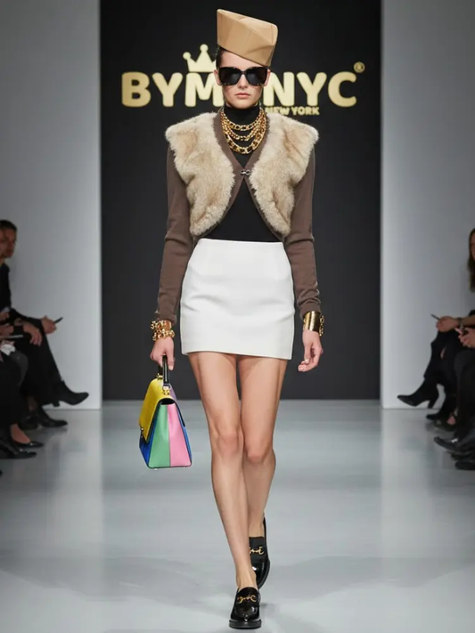 Faux-Fur & Knit Bolero • COZY SHURG New Collection BYMANYC ® New York by BYMANYC ® New York