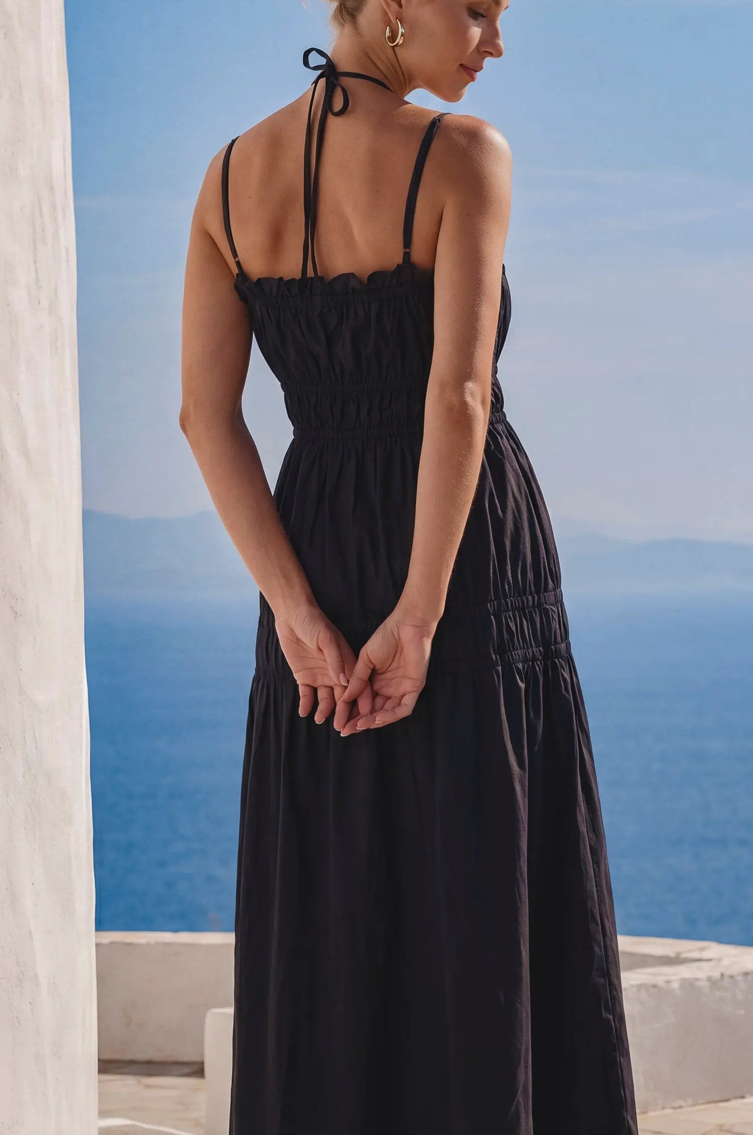 Fiora Cotton Halter Midi Dress by ELF