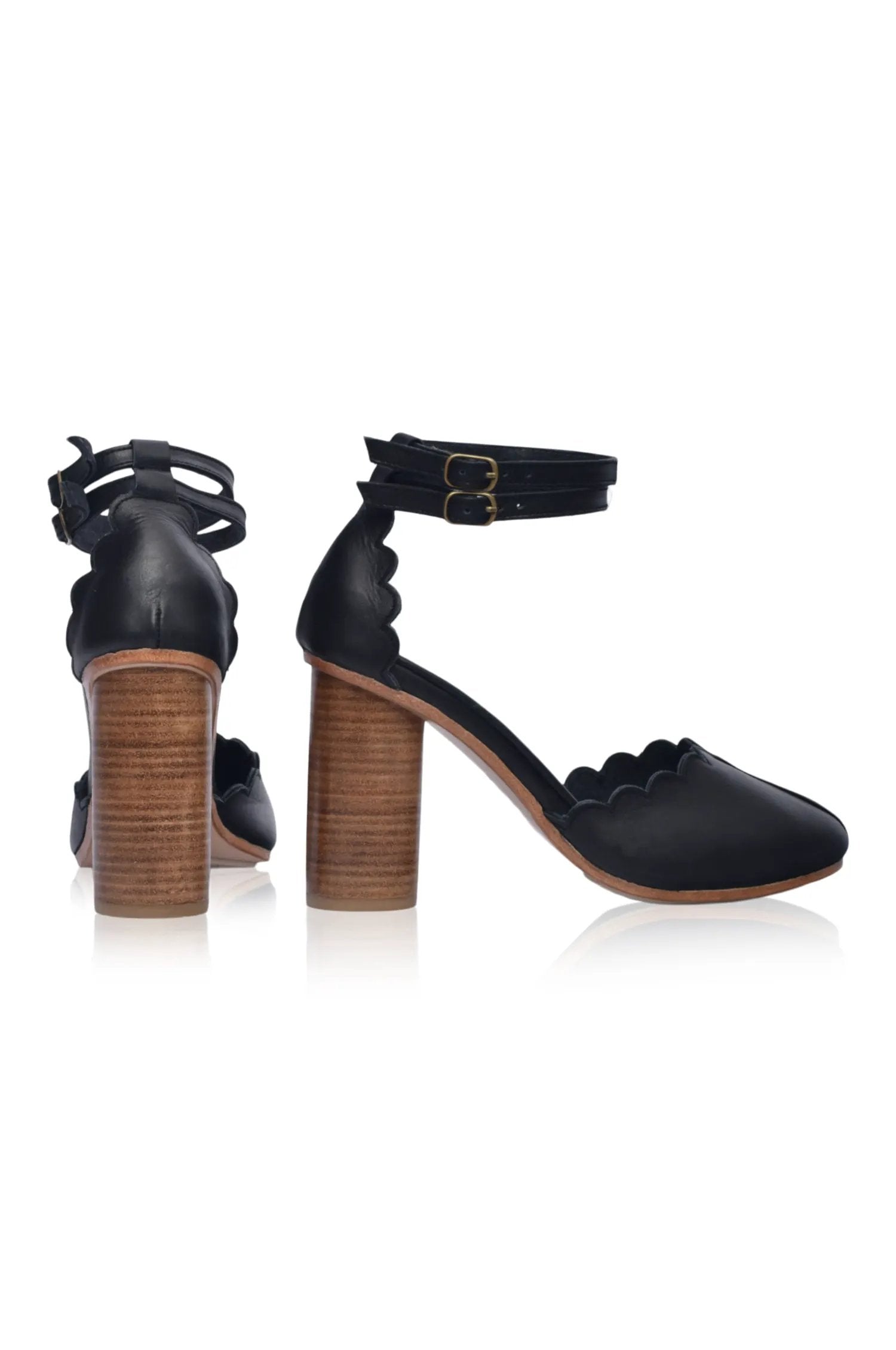 Flamingo Leather Heels by ELF