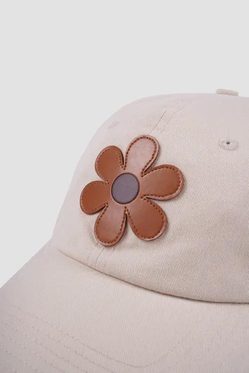 Flower Leather Vintage Dad Cap by Hideout