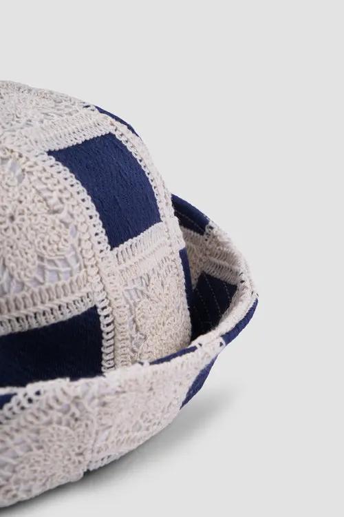 Flower Pattern Crochet Bucket Hat by Hideout
