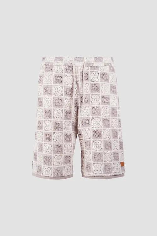 Flower Pattern Crochet Shorts by Hideout
