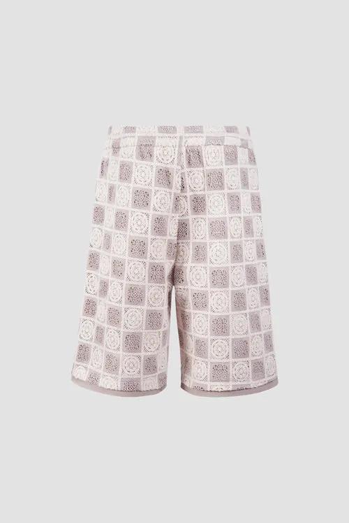 Flower Pattern Crochet Shorts by Hideout