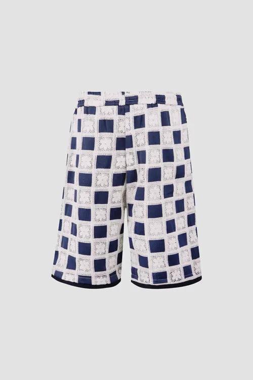 Flower Pattern Crochet Shorts by Hideout