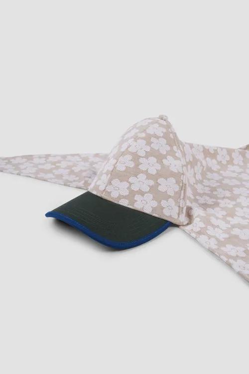 Flowers Pattern Tie Back Cap by Hideout