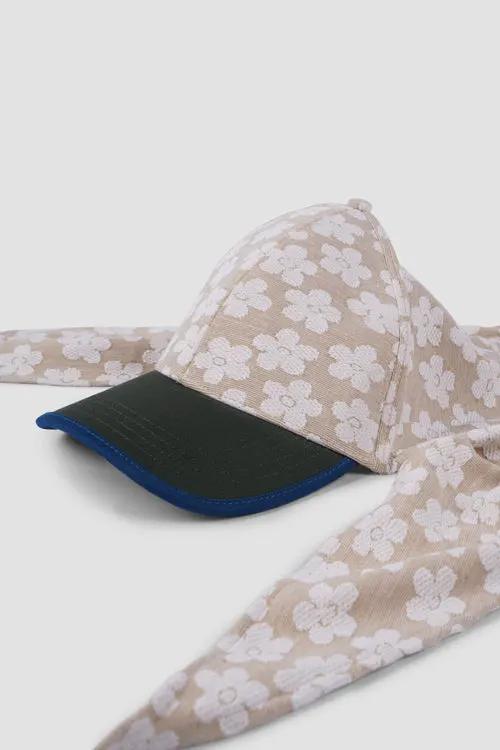 Flowers Pattern Tie Back Cap by Hideout