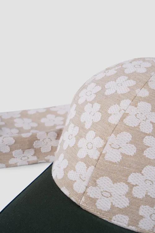 Flowers Pattern Tie Back Cap by Hideout