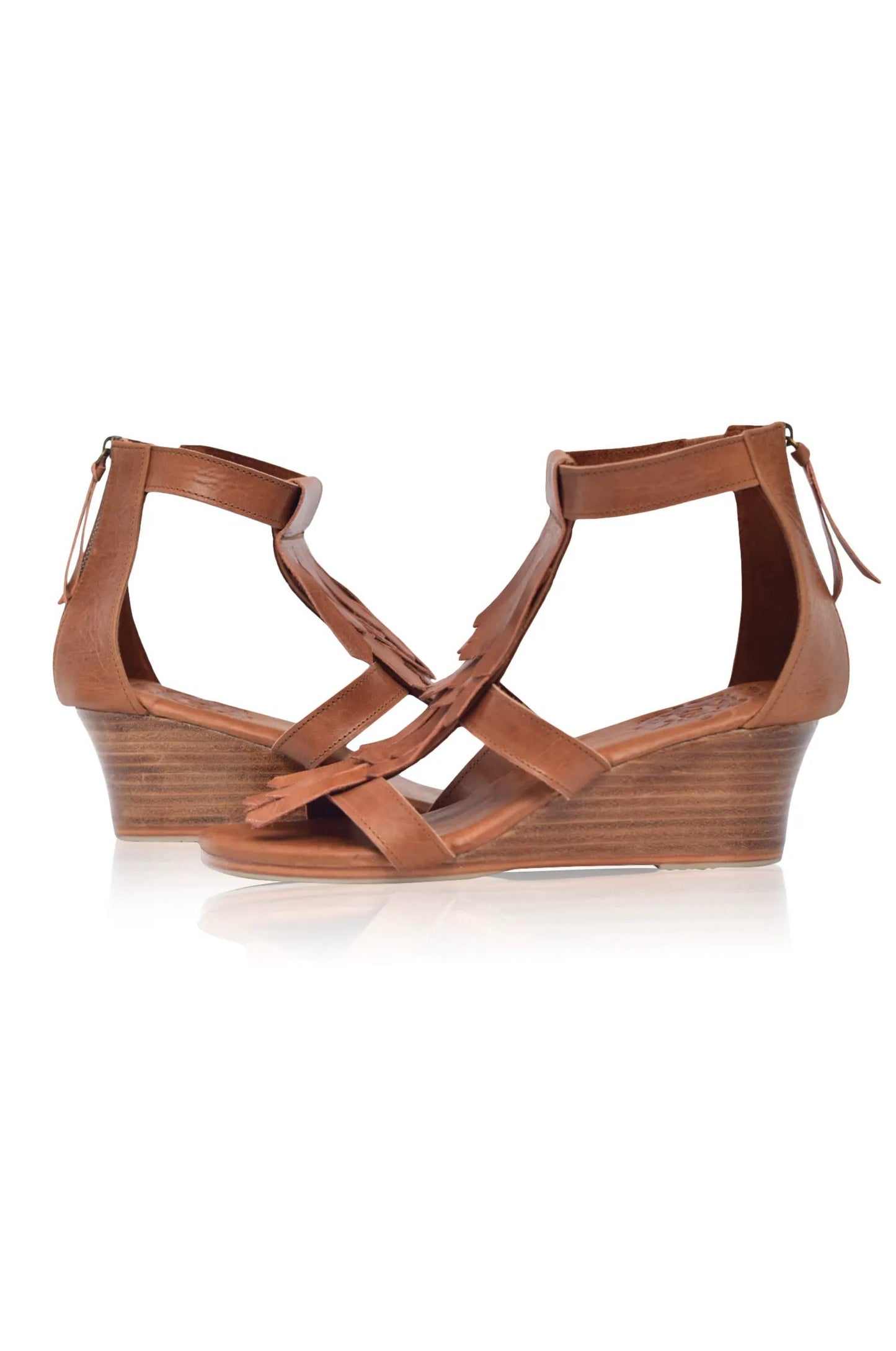 Fly Away Fringe Wedge Sandals by ELF