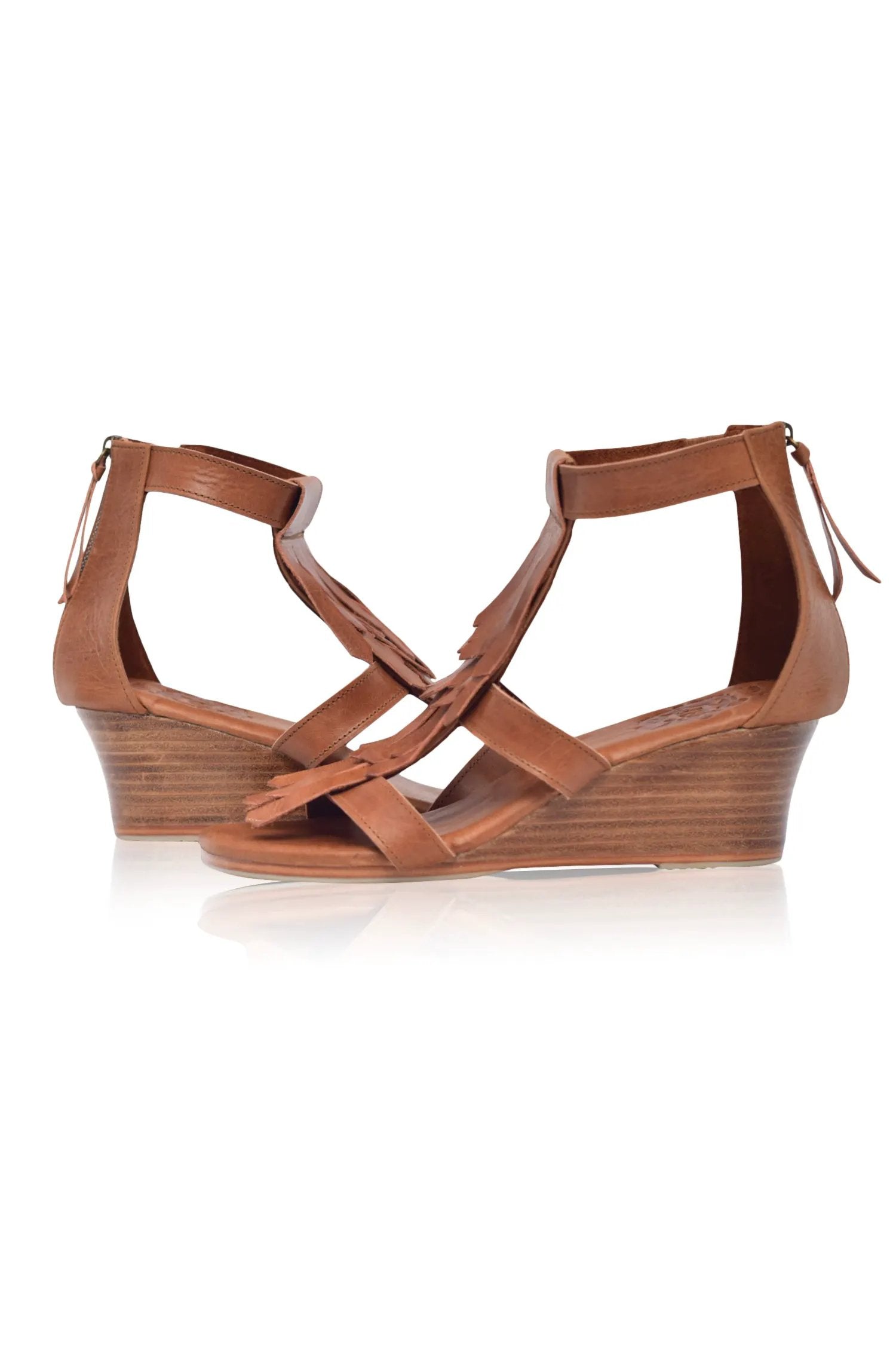 Fly Away Fringe Wedge Sandals by ELF