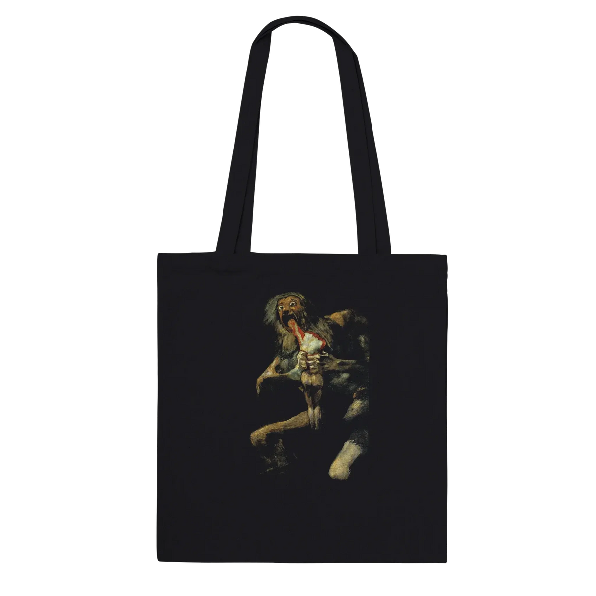 Francisco de Goya, Saturn Devouring his Son, 1823 artwork tote bag by Art-O-Rama Shop