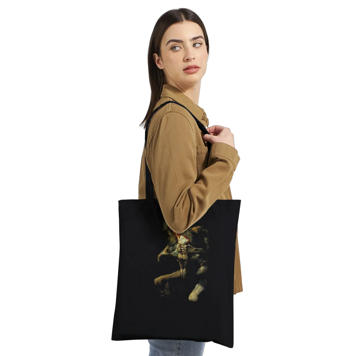 Francisco de Goya, Saturn Devouring his Son, 1823 artwork tote bag by Art-O-Rama Shop