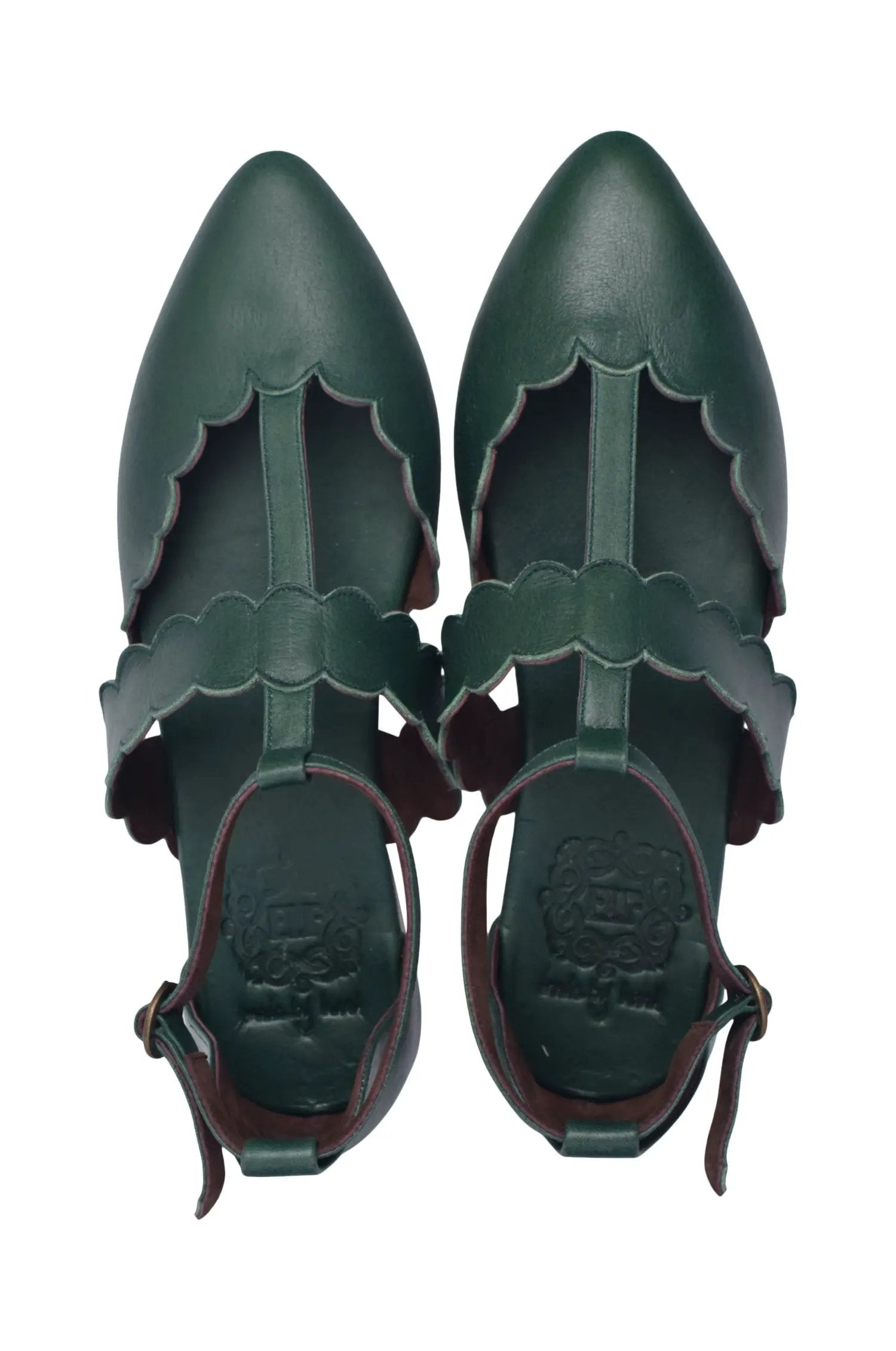 Gardenia Scalloped Pointed Toe Flats by ELF