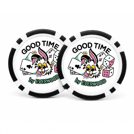 Good Time by Everwood Golf Ball Marker Poker Chip 2 Pack by Good Time by Everwood