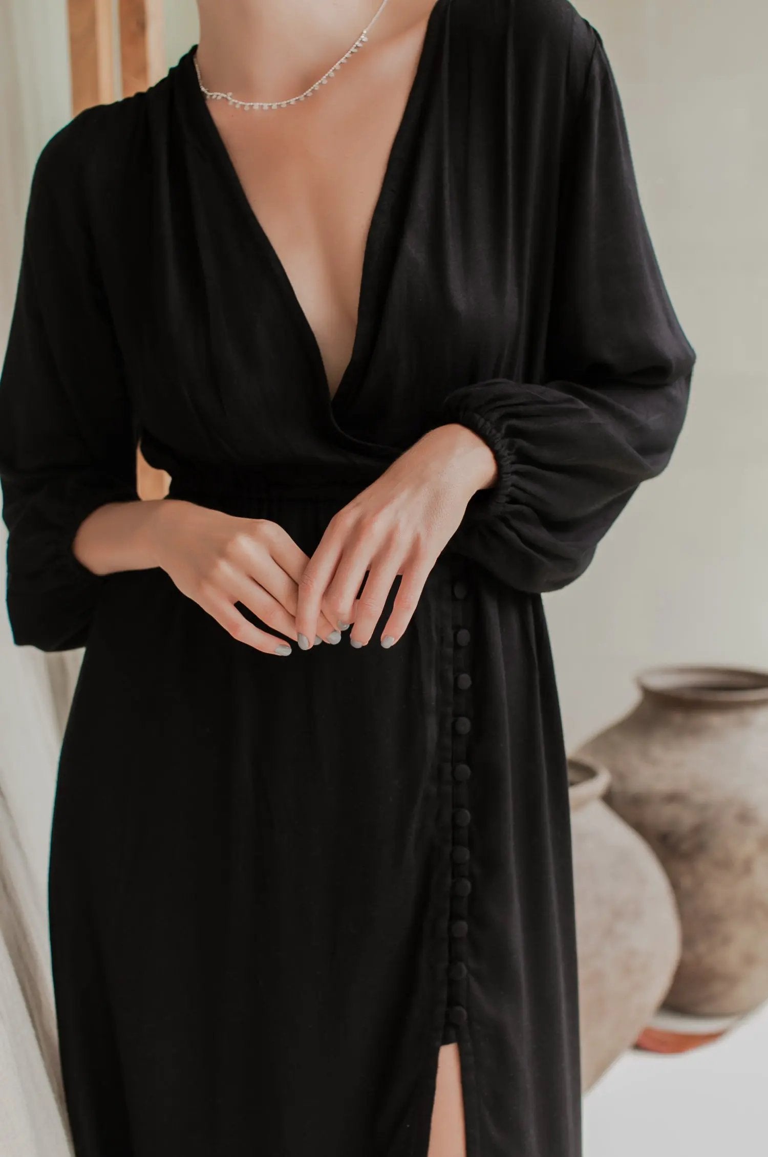 Greta Long Sleeve Midi Dress (Sale) by ELF