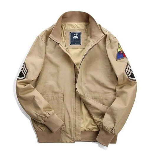 Fury Brad Pitt WW2 US Army Military Tanker Jackets Khaki Cotton Field Combat Outwear Uniforms Spring Autumn Lightweight Coats by Vimost Shop
