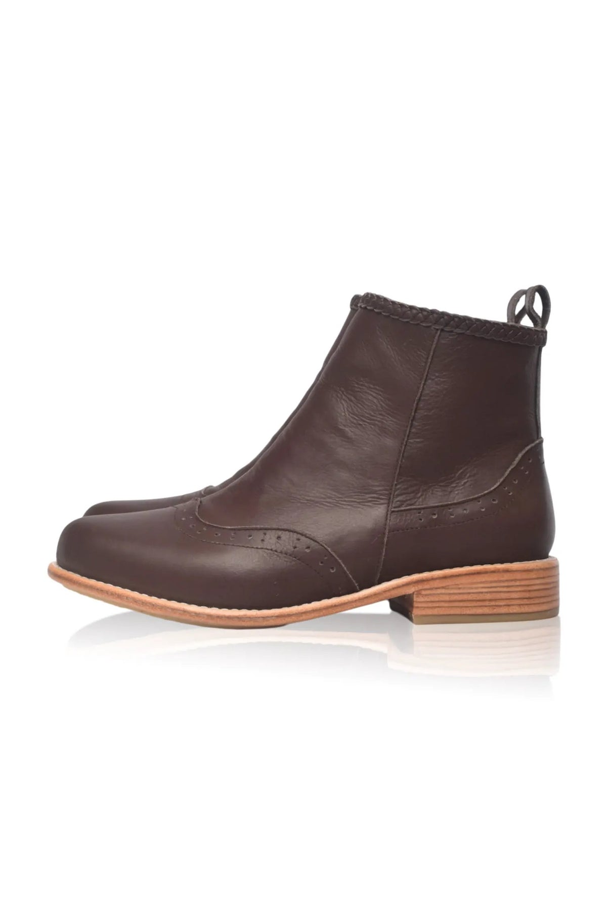 Heritage Brogue Chelsea Leather Boots by ELF