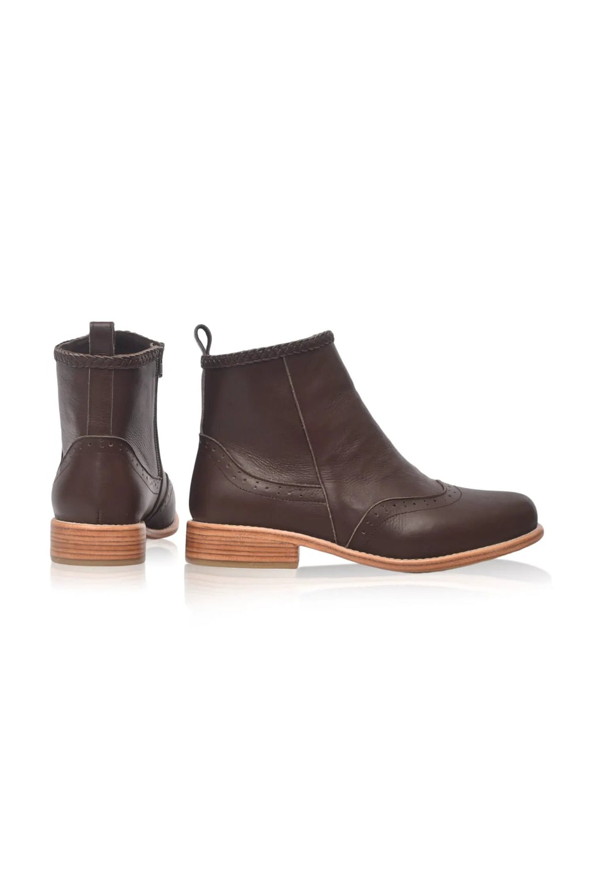 Heritage Brogue Chelsea Leather Boots by ELF