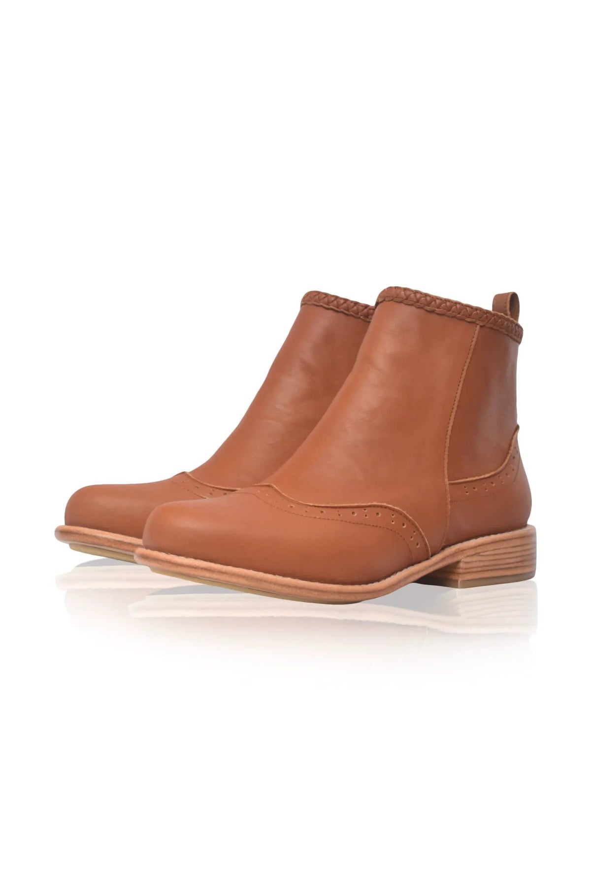 Heritage Brogue Chelsea Leather Boots by ELF