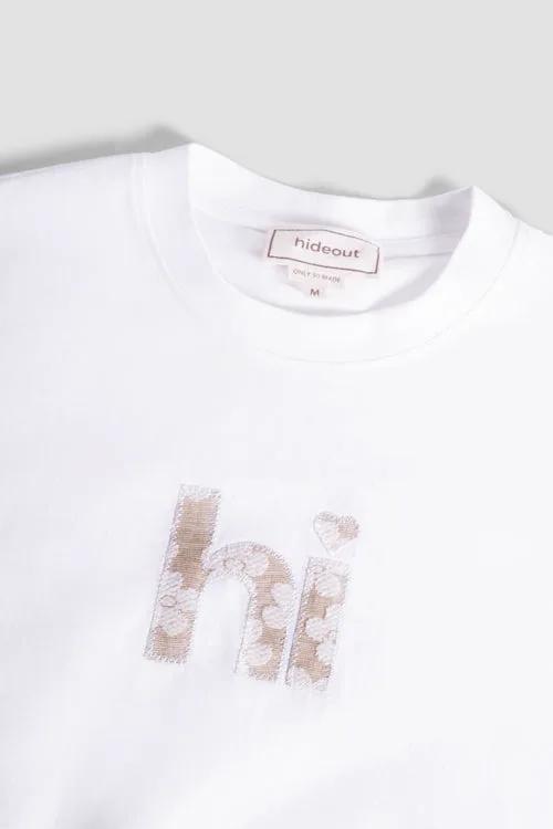Hi Flower Pattern Tee by Hideout