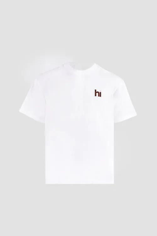 Hi Flower Vegan Leather Patch Tee by Hideout