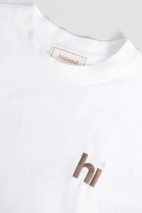 Hi Flower Vegan Leather Patch Tee by Hideout