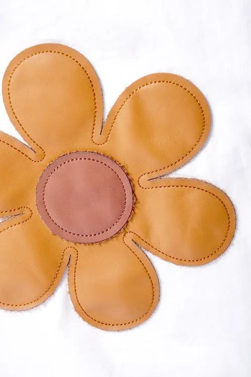 Hi Flower Vegan Leather Patch Tee by Hideout