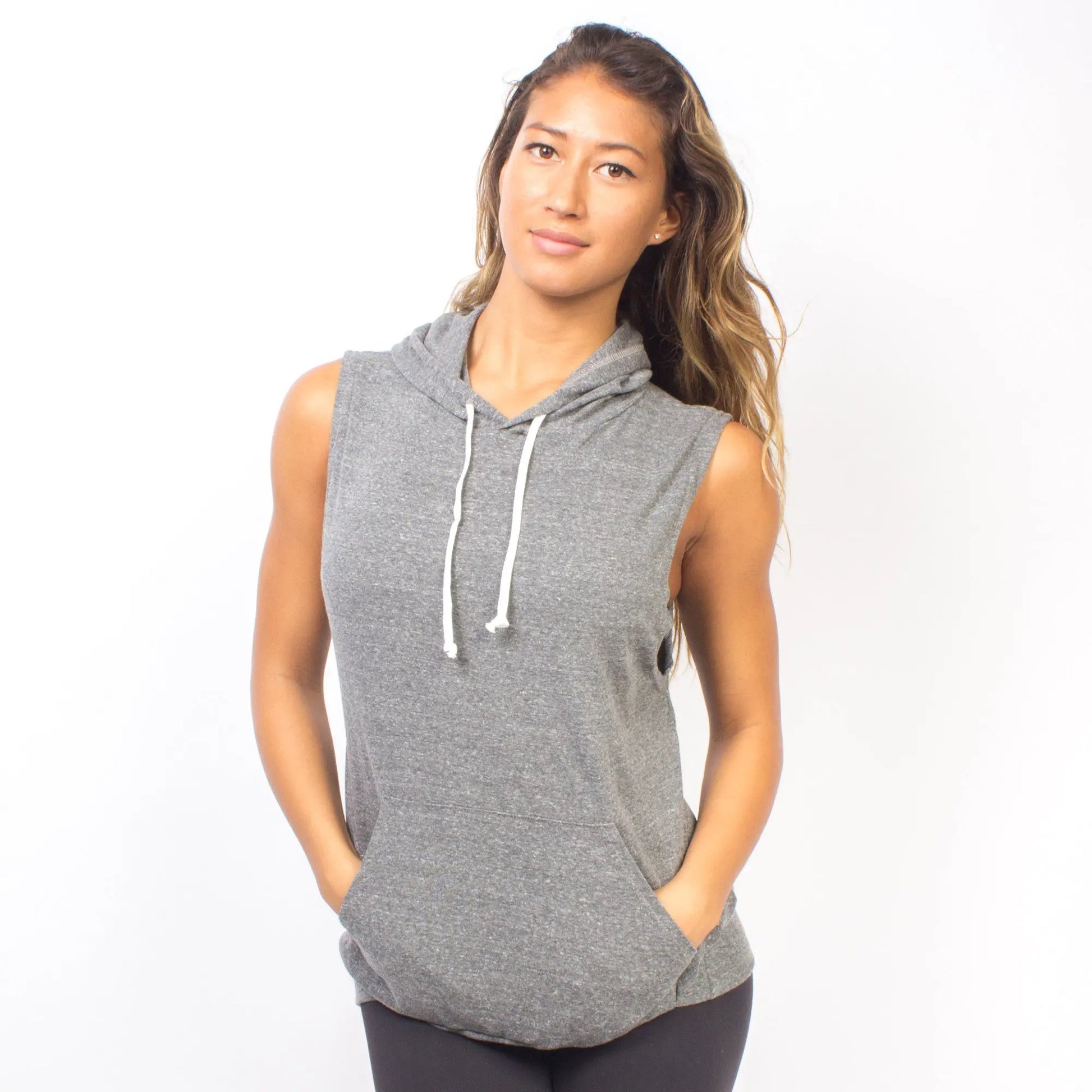 3006 - Unisex Sleeveless Lightweight Hoodie by POS Wholesale