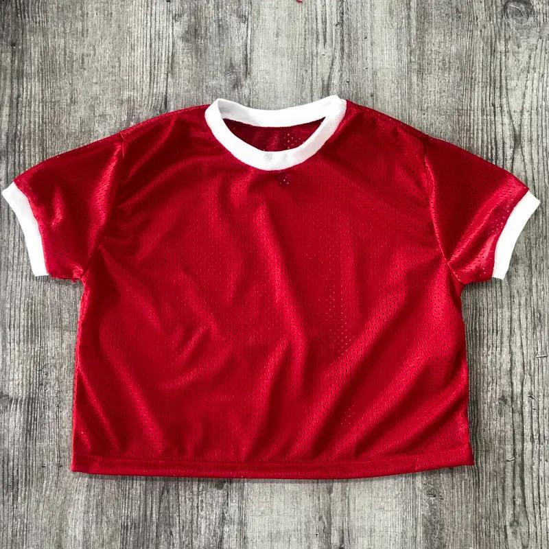6031 - CLOSEOUT Women's Cropped Mesh Ringer Tee by POS Wholesale