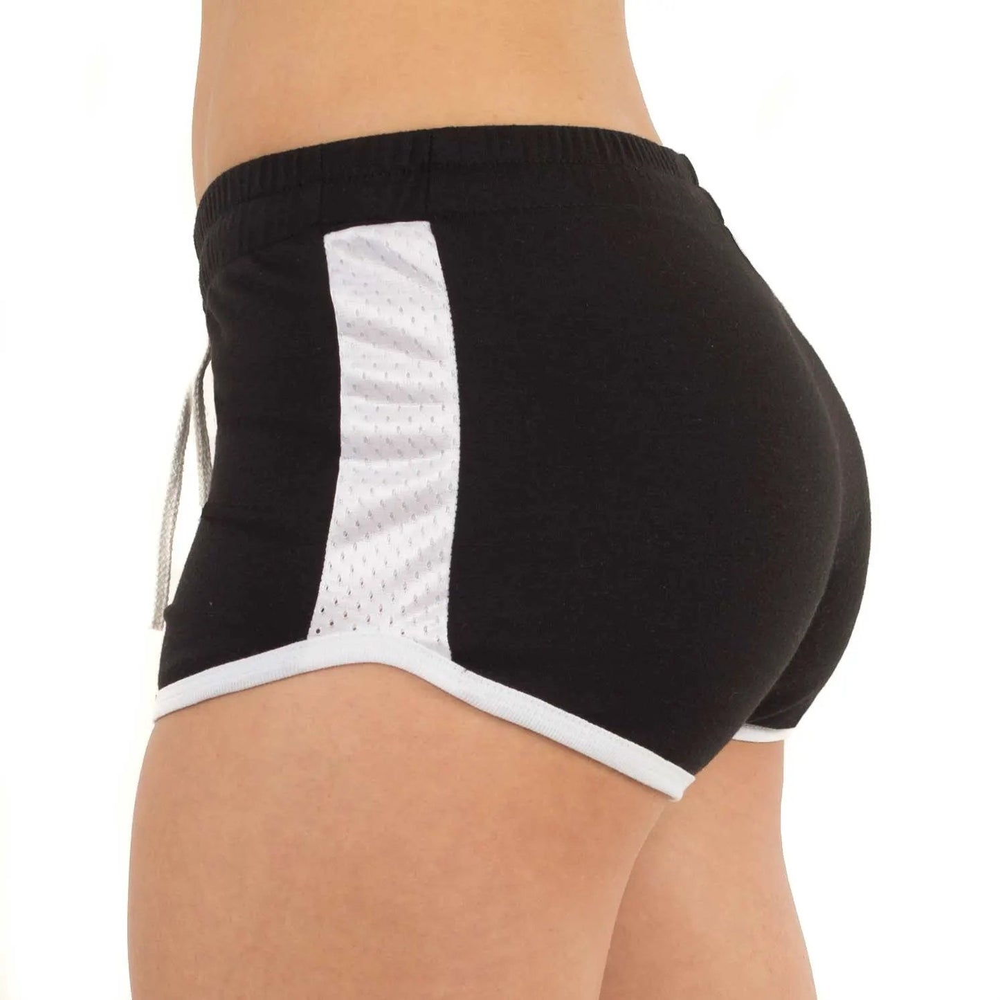 2008 - Women's Contrast Mesh Detail Shorts by POS Wholesale