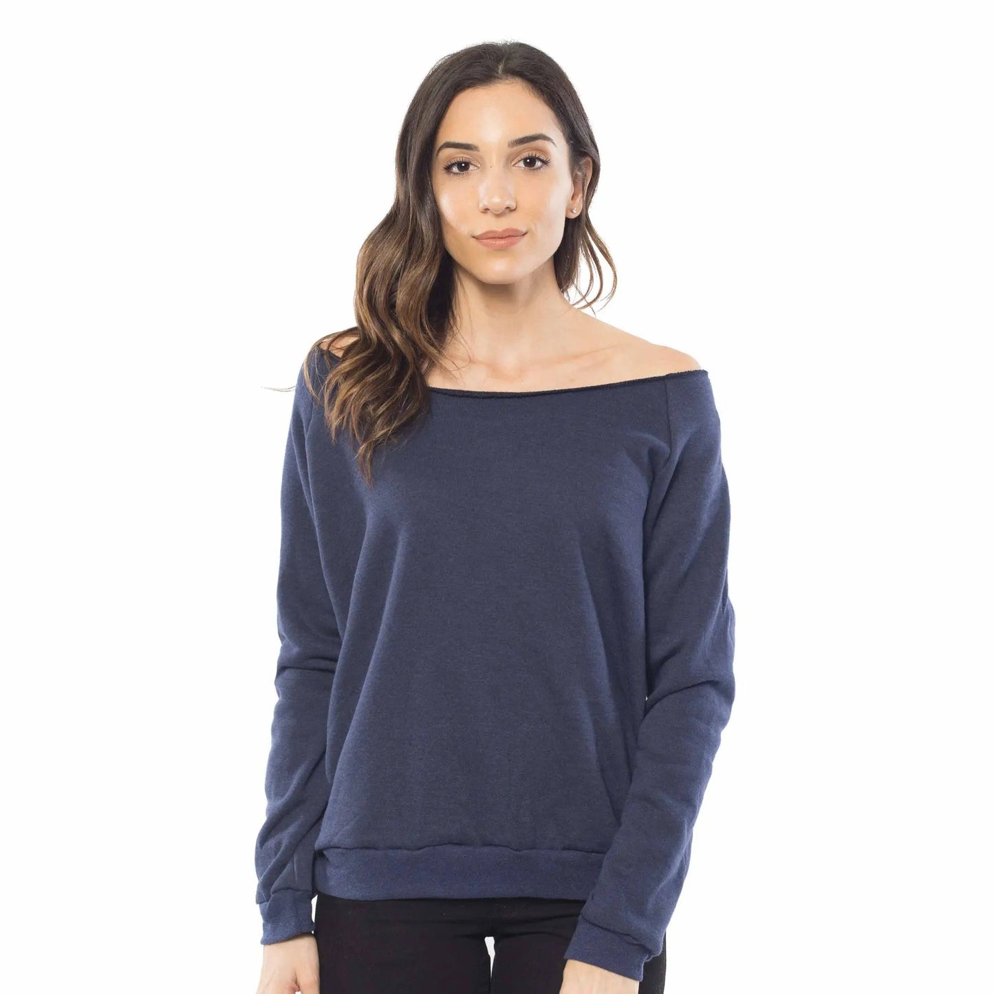 6007 - Women's Fleece Off Shoulder Pullover Sweatshirt by POS Wholesale