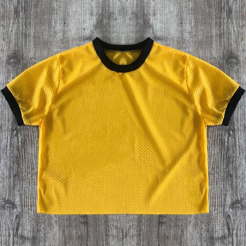 6031 - CLOSEOUT Women's Cropped Mesh Ringer Tee by POS Wholesale