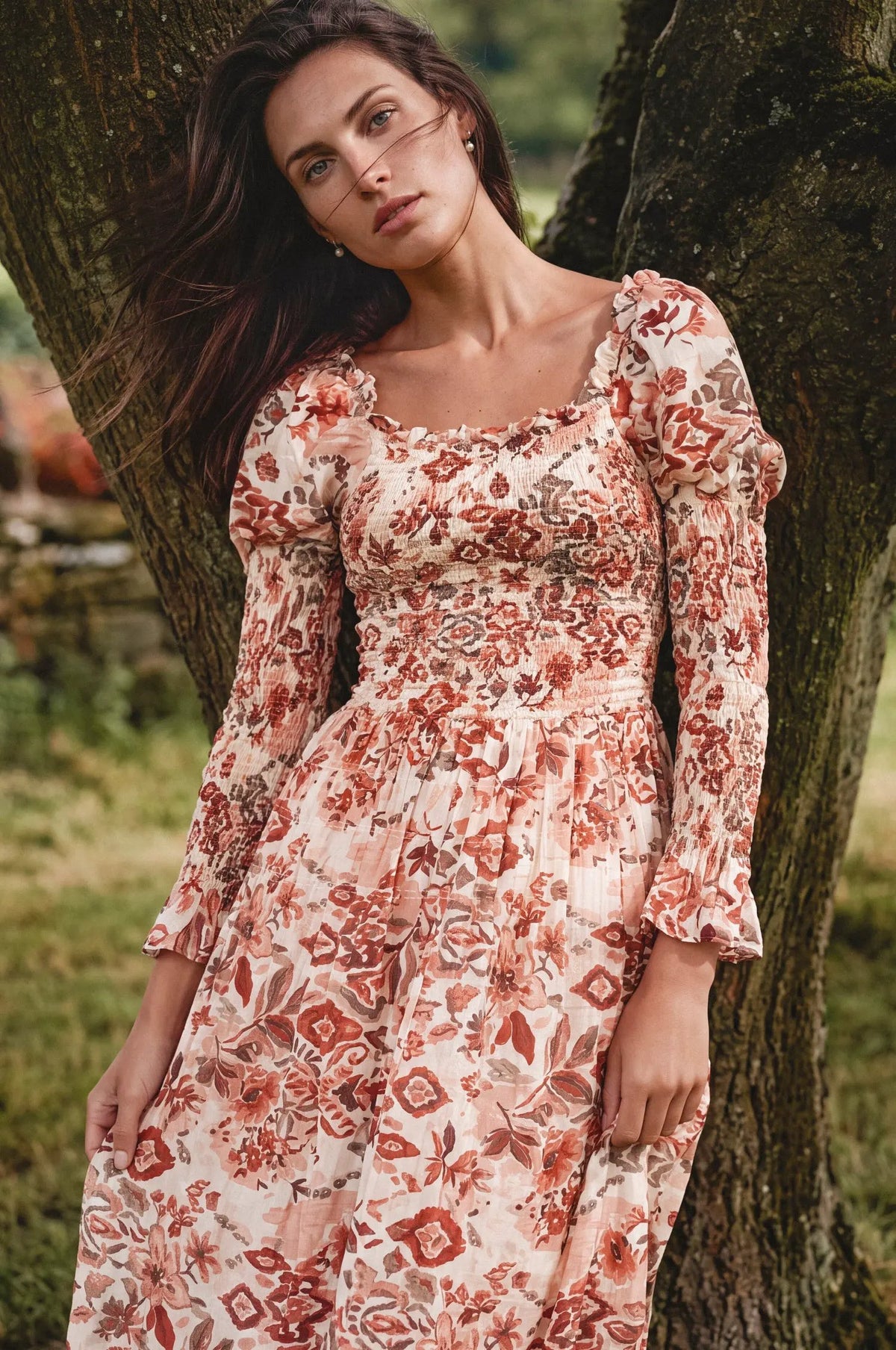 Ivy Lane Smocked Ruffle Maxi Dress by ELF