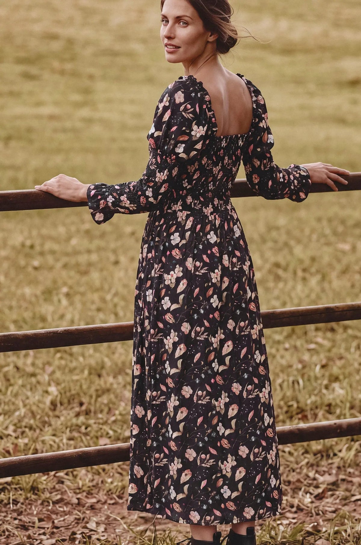 Ivy Lane Smocked Ruffle Maxi Dress by ELF