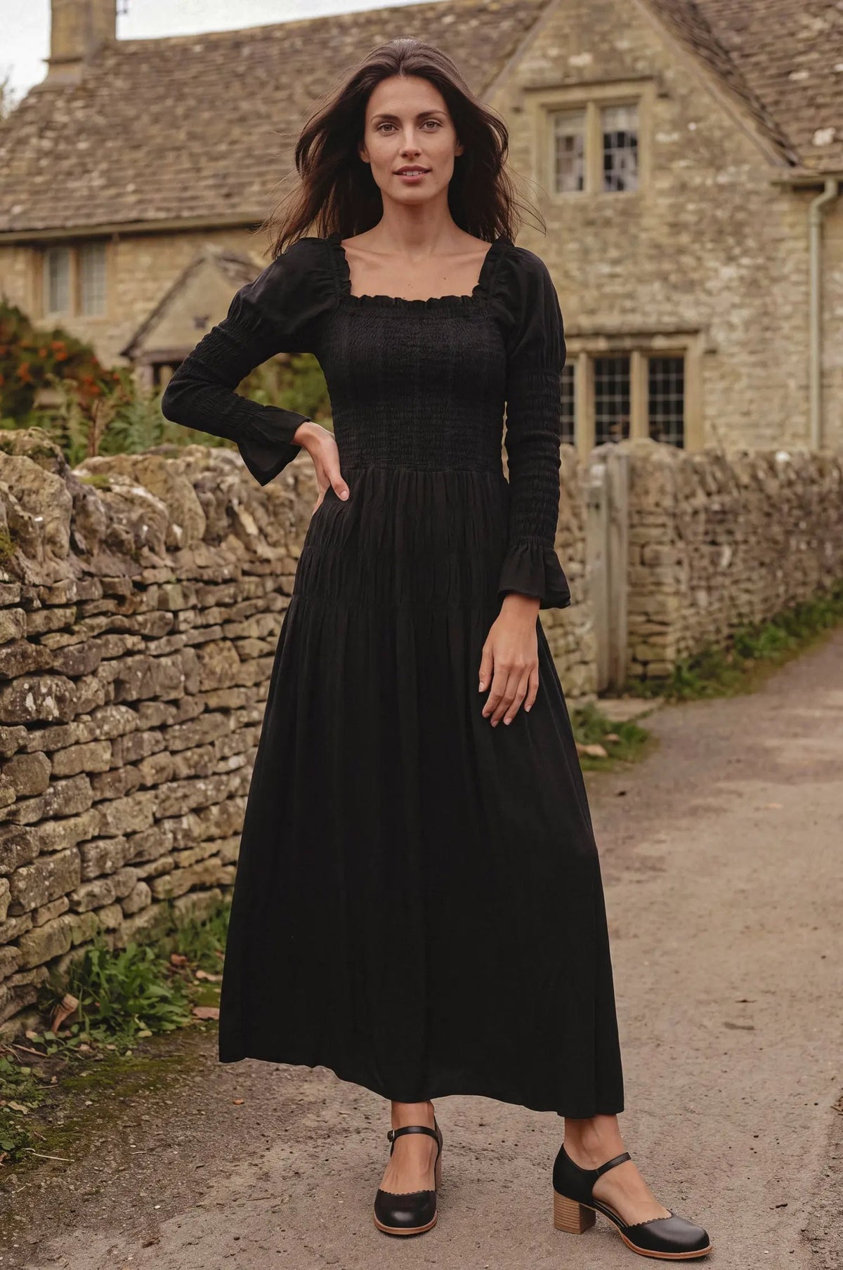 Ivy Lane Smocked Ruffle Maxi Dress by ELF