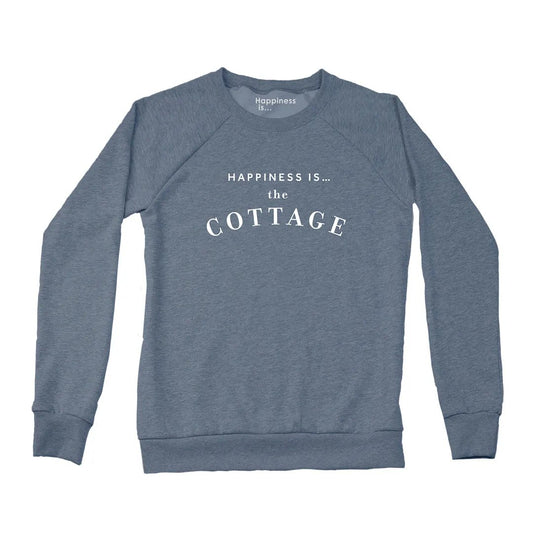 Women's Cottage Crew Sweatshirt, Heather Navy by Cottage Collection