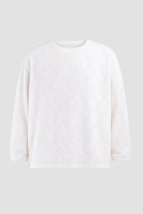 Lace Flower Long Sleeve Tee by Hideout