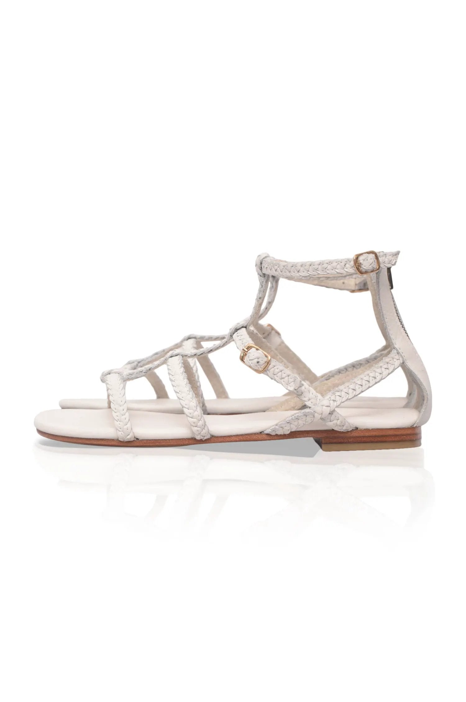 Luce Gladiator Leather Sandals (Sz. 8.5) by ELF