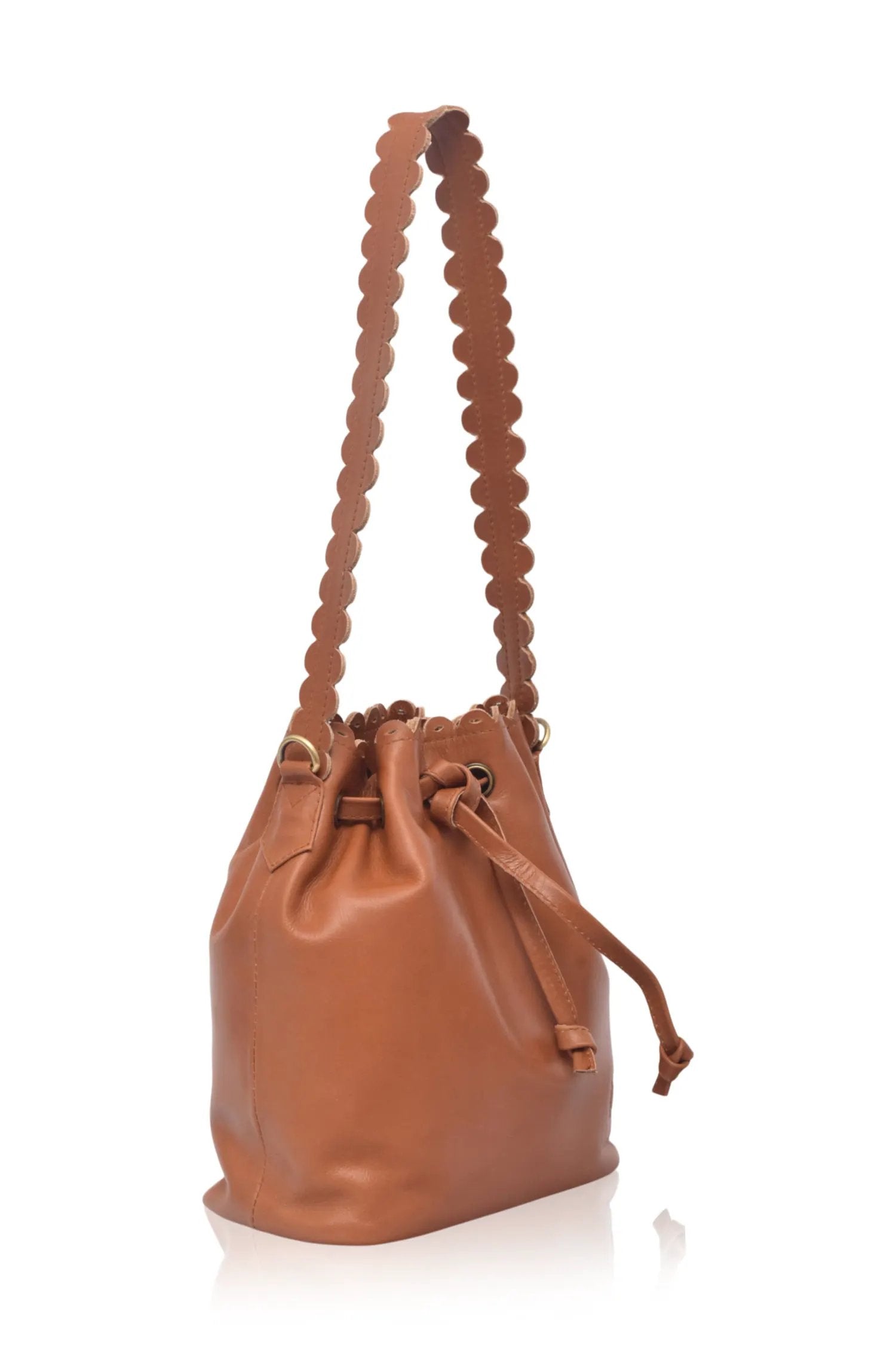 Luisa Scalloped Bucket Bag by ELF