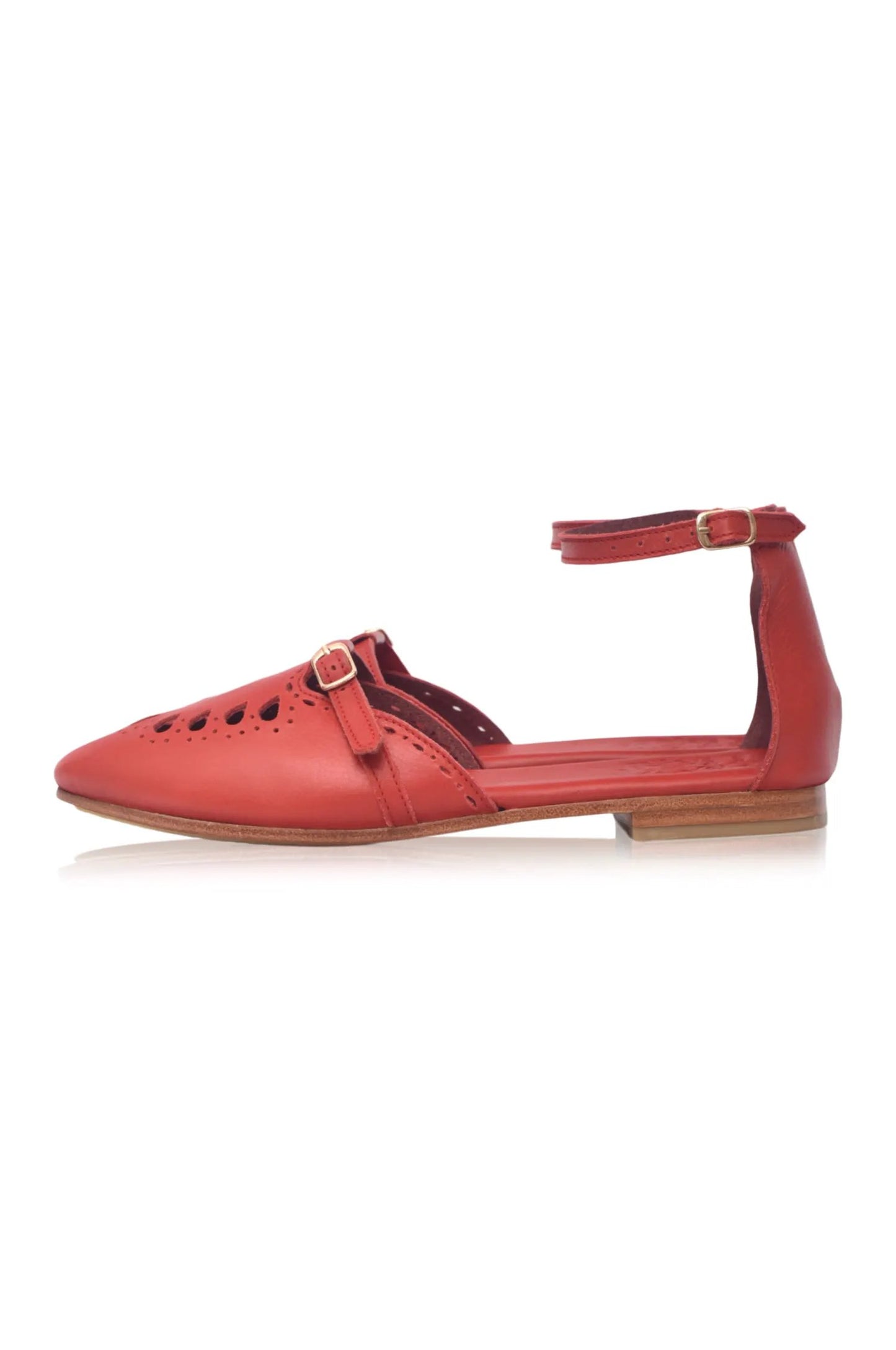 Lycette Pointed Toe Leather Flats (Sz. 9) by ELF