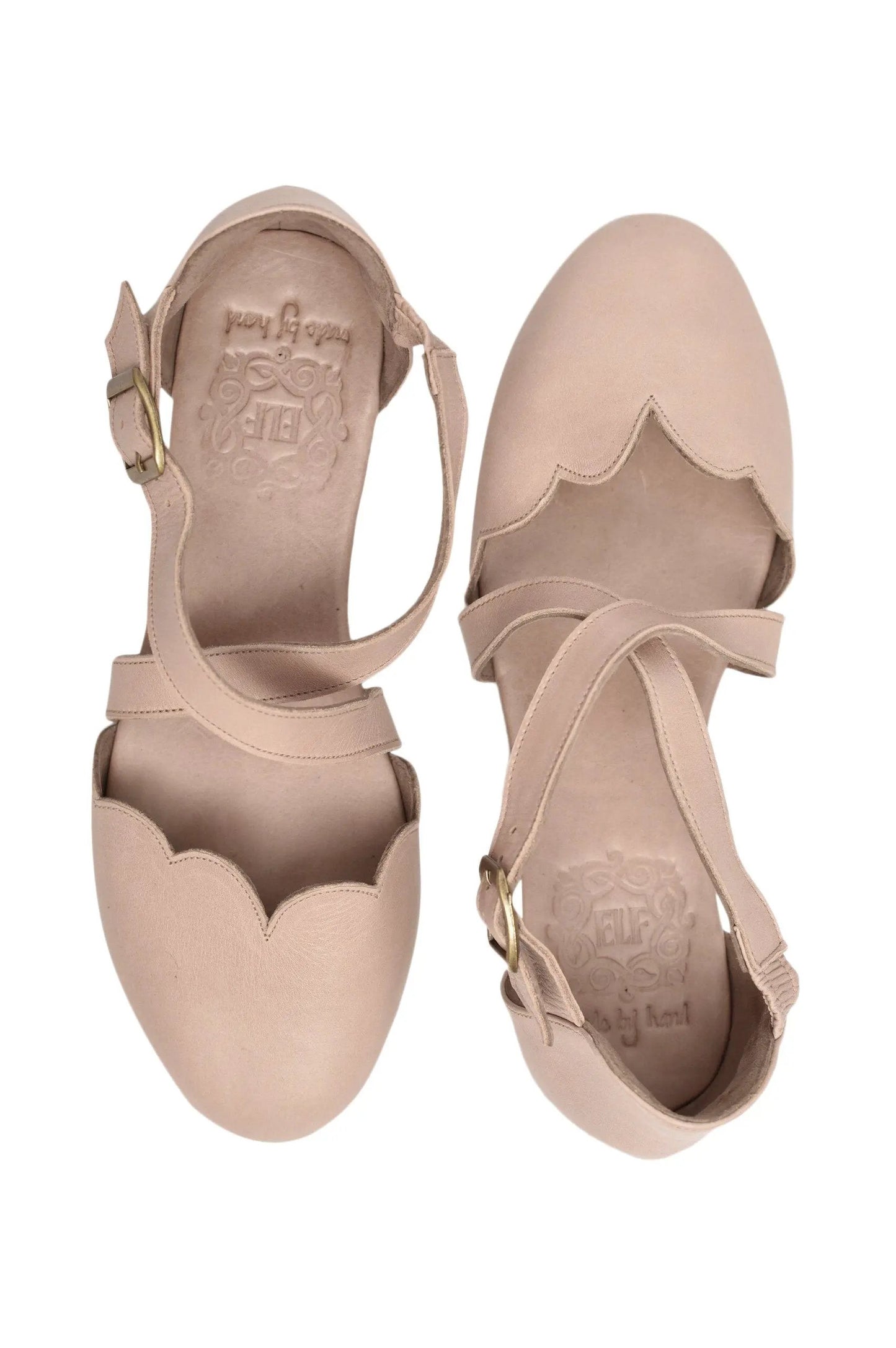 Mangrove Cross-Strap Leather Ballet Flats by ELF