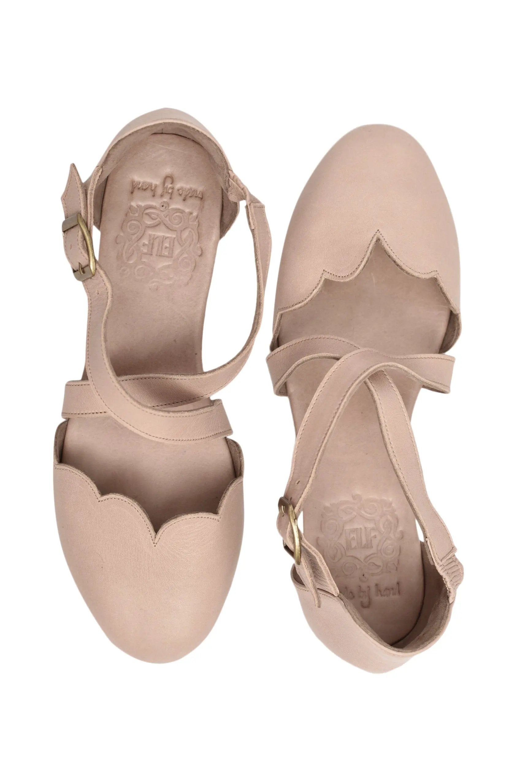Mangrove Cross-Strap Leather Ballet Flats by ELF