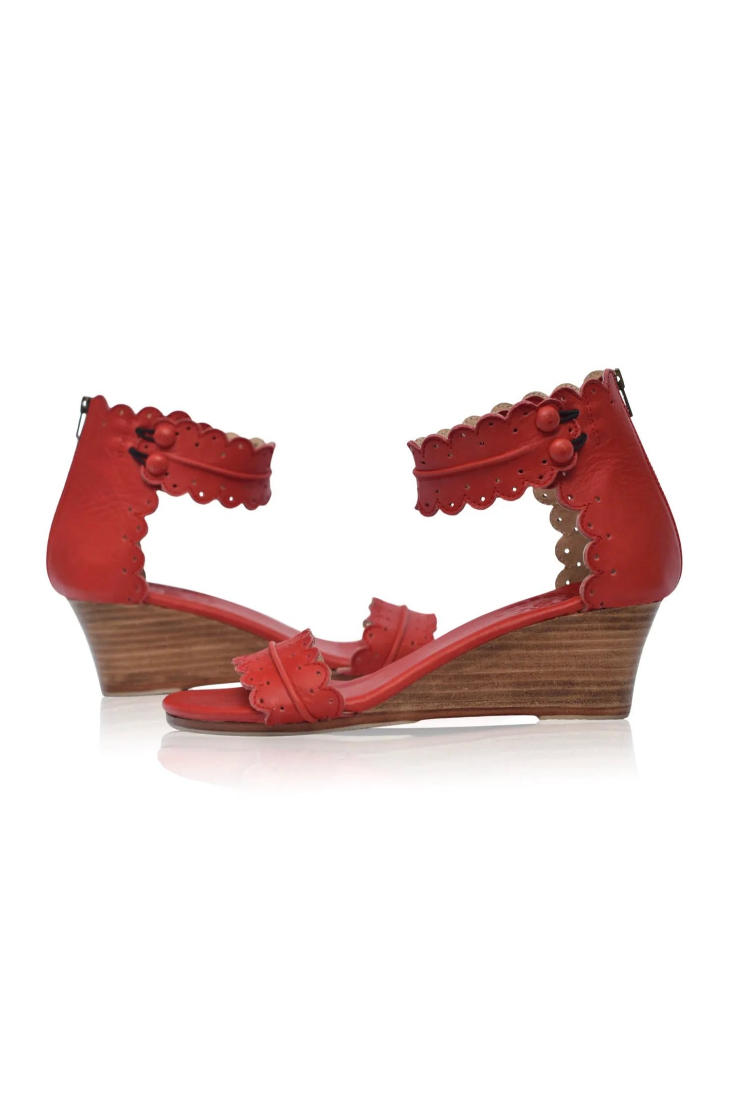 Magdalena Wooden Wedge Sandals by ELF
