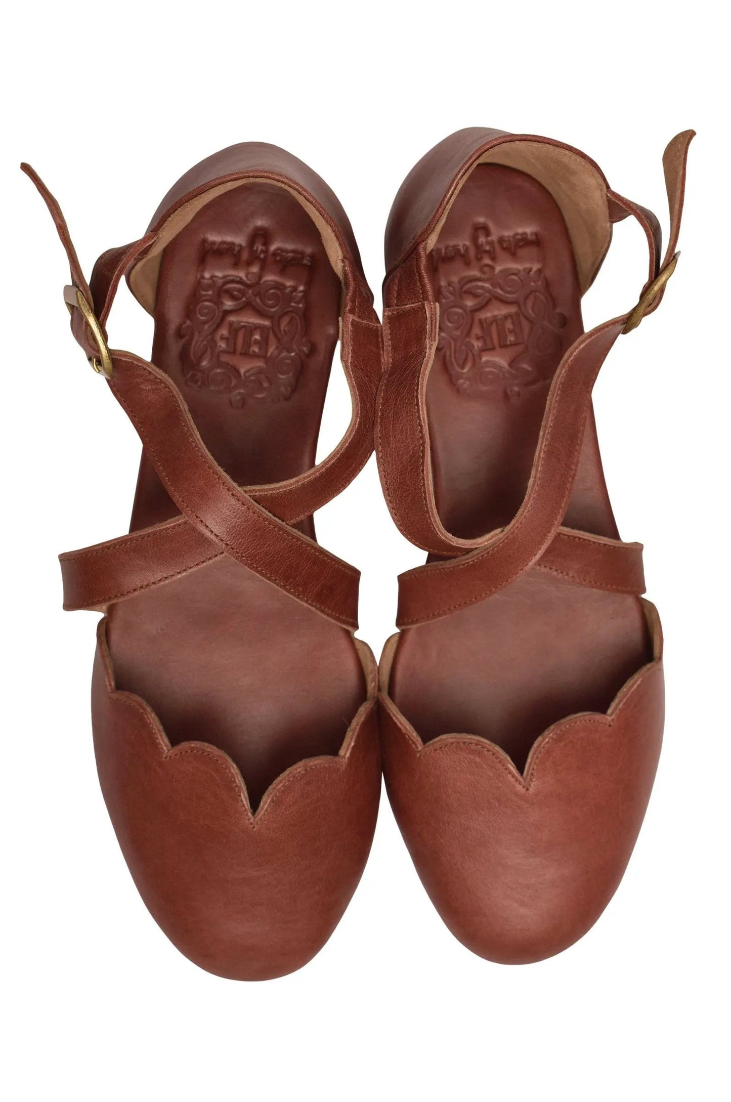 Mangrove Cross-Strap Leather Ballet Flats by ELF