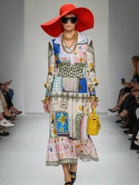 Maxi Dress New Collection BYMANYC ® New York • Artistic Patchwork Print by BYMANYC ® New York