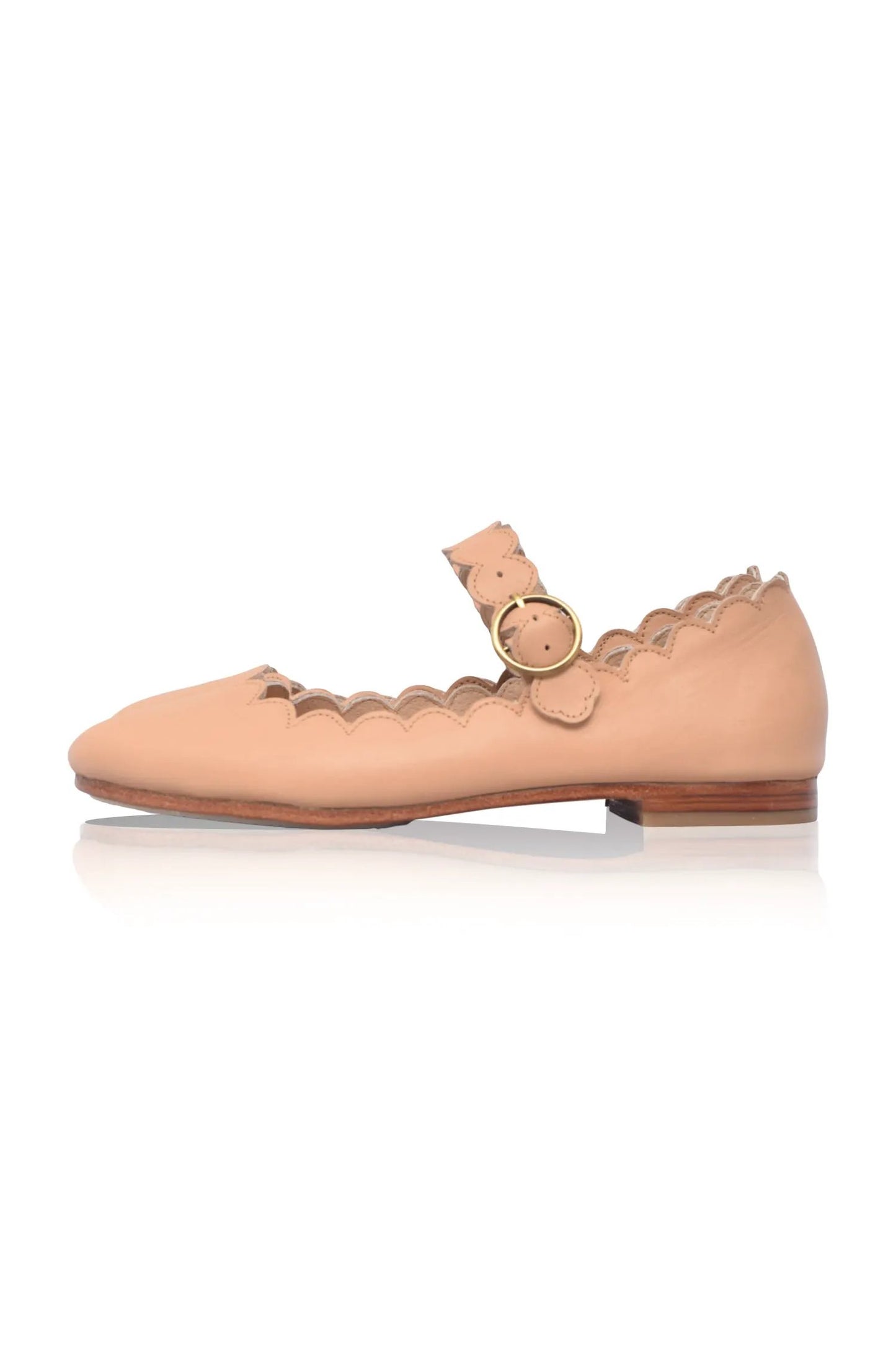 Mia Rosa Scalloped Mary Jane Flats by ELF