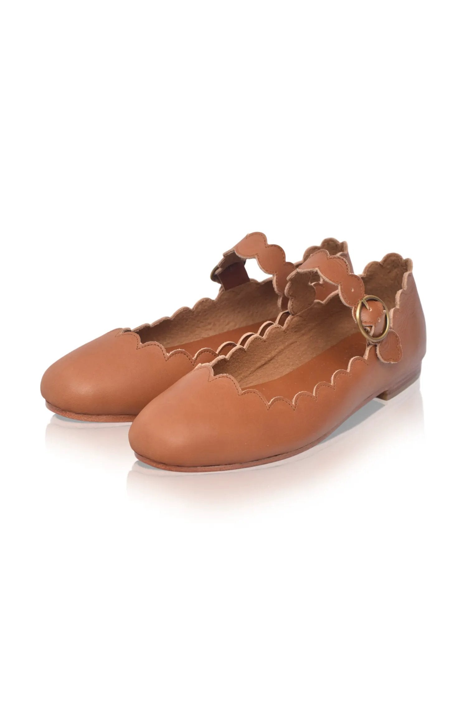 Mia Rosa Scalloped Mary Jane Flats by ELF